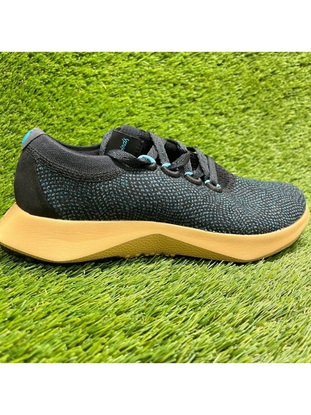 Allbirds Wool Dasher 2 Mens Size 8 Black Blue Athletic Running Shoes Sneakers